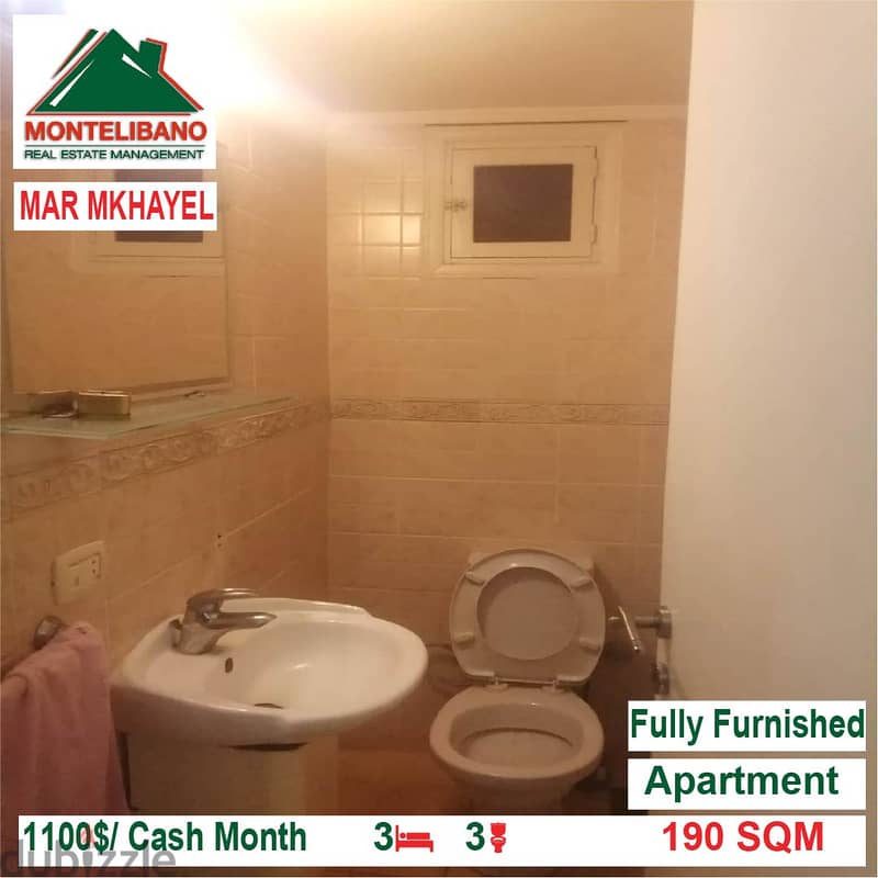 1100$/Cash Month!! Apartment for rent in Mar Mkhayel!! 4