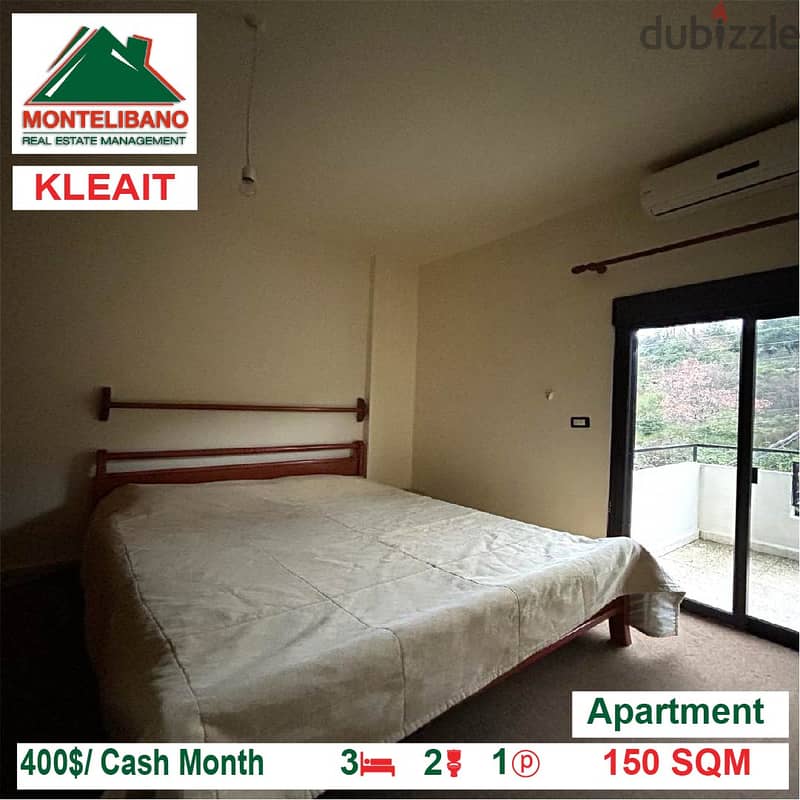400$/Cash Month!! Apartment for rent in Kleait!! 2