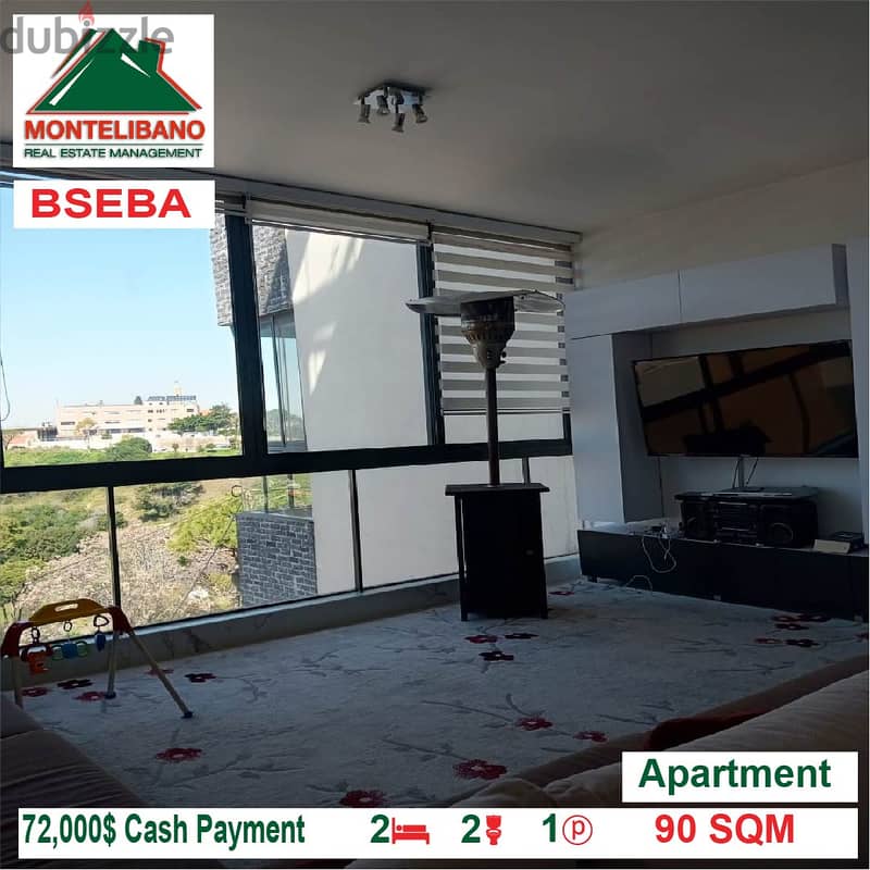 72,000$ Cash Payment!! Apartment for sale in Bseba!! 0
