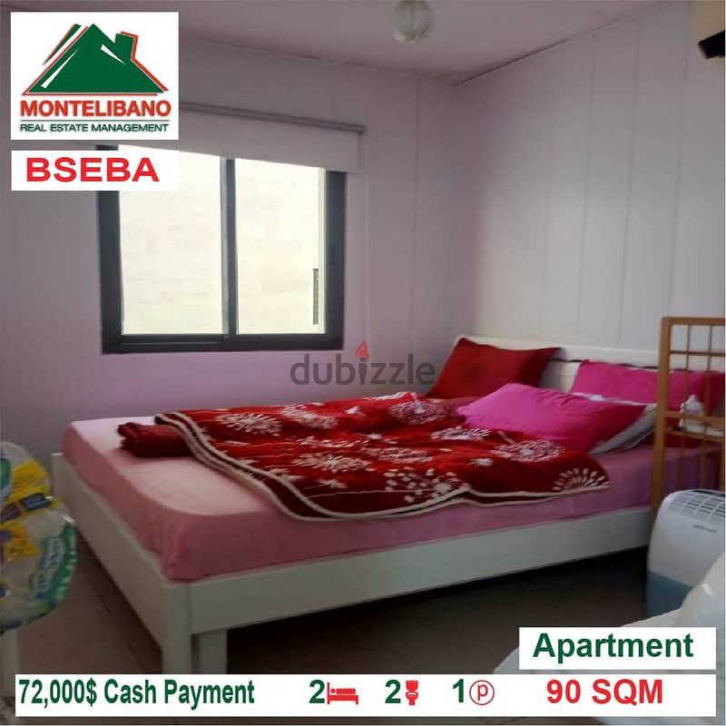 72,000$ Cash Payment!! Apartment for sale in Bseba!! 2