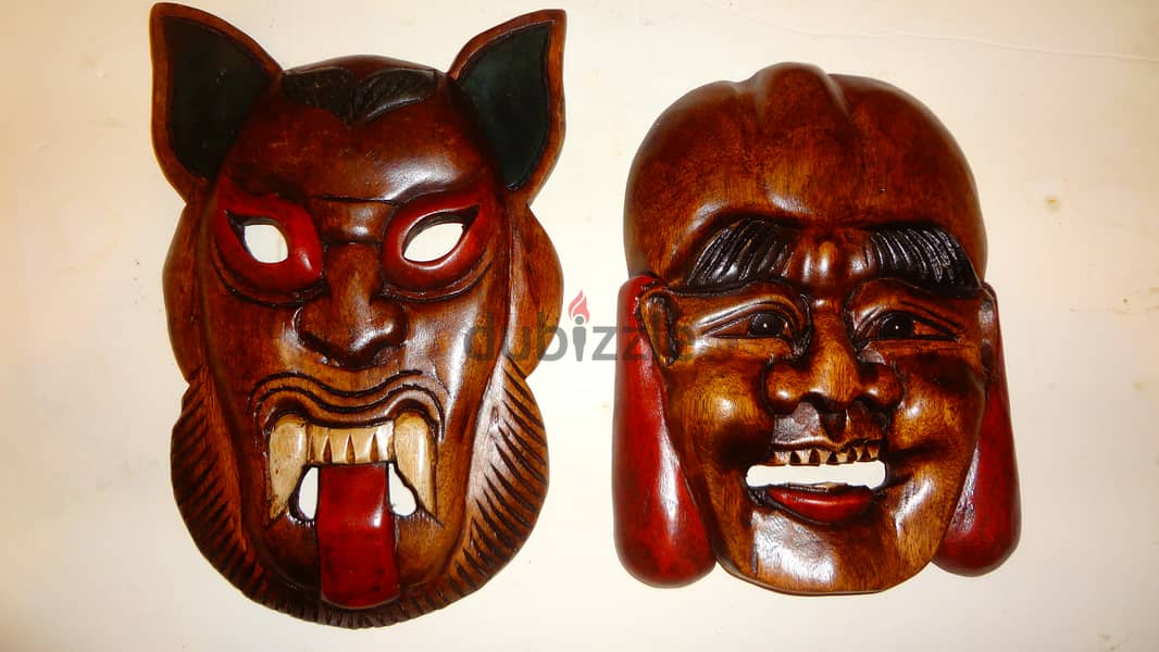 wooden african masks prices varies with each mask 9