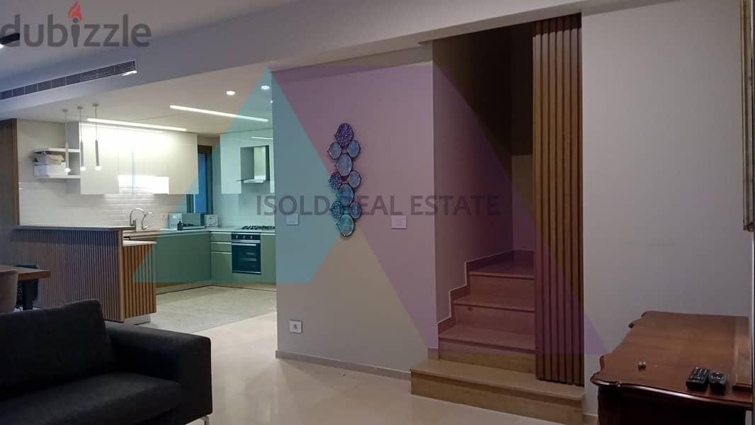Furnished 203 m2 duplex +55 m2 rooftop for rent in Saify/Achrafieh 4