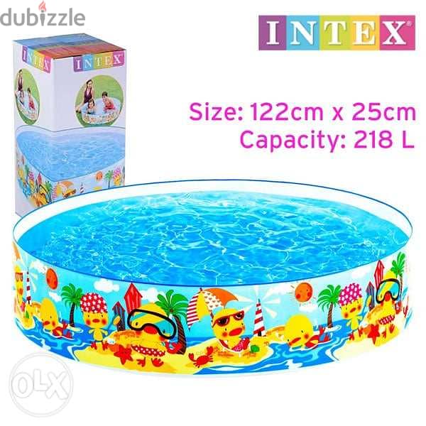 Original Intex Swimming Pool Kids Size 122cm x 25cm 0