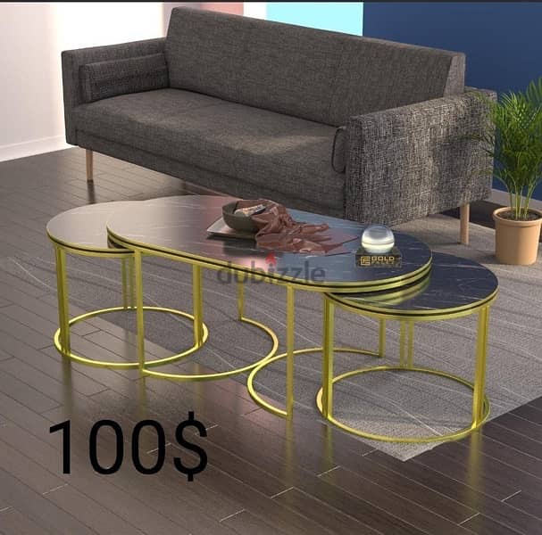 Coffee Table & 2 Side Tables 0