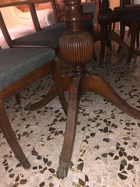 Antique Dining table with 8 chairs 1
