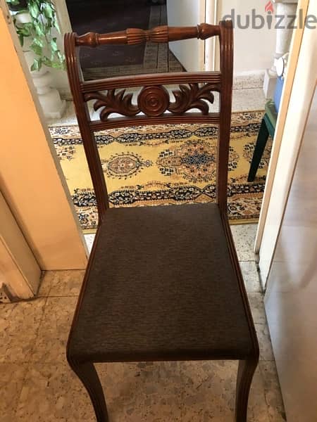 Antique Dining table with 8 chairs 4