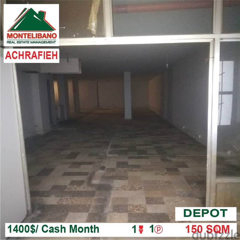 1400$/Cash Month!! Depot for rent in Achrafieh!! 0