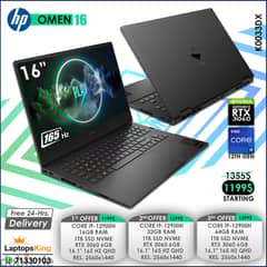 HP Omen 16 K0033DX Core i9-12900h RTX 3060 165 HZ QHD Gaming Laptops