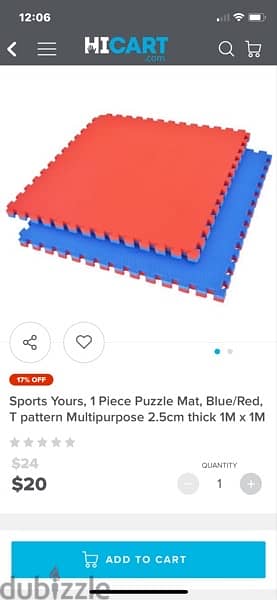 10 puzzle mat blue/red 4