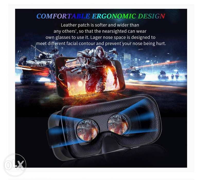 VR SHINECON 3D VR Headset Virtual Reality Glasses 5