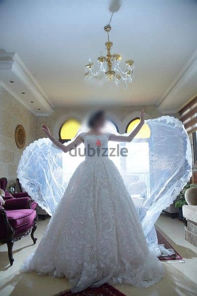 Wedding dress + vail + 2 jipons + bridal high heels + headpiece 2
