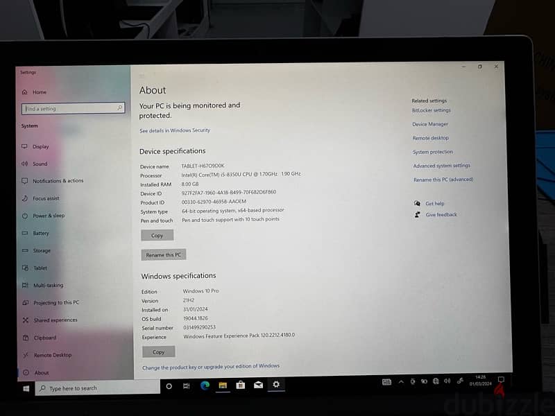 Microsoft surface Pro 6 laptop 2 in 1 3