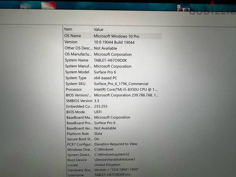 Microsoft surface Pro 6 laptop 2 in 1 i5 8th gen 5