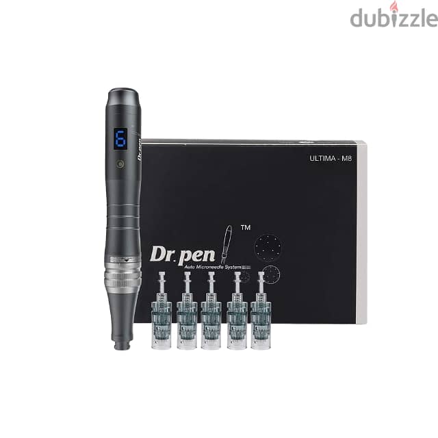 Dr. Pen M8 Microneedling Pen, Cordless with 5 Cartridges 0.25mm 0