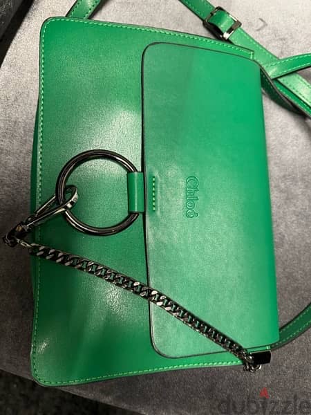 chloé bag for women,  showlder bag green color 2