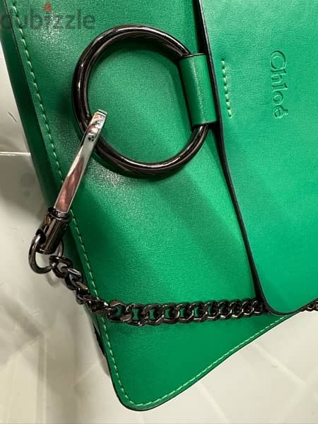 chloe wbag for women,  showlder bag green color 7