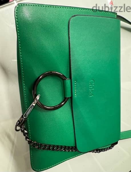 chloe wbag for women,  showlder bag green color 8