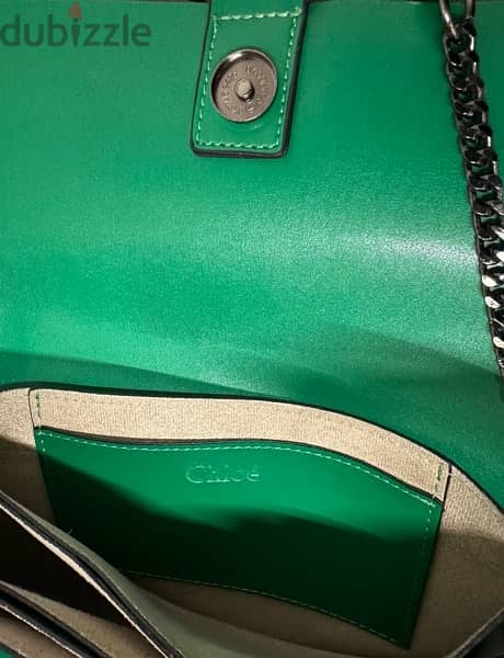 chloe wbag for women,  showlder bag green color 9