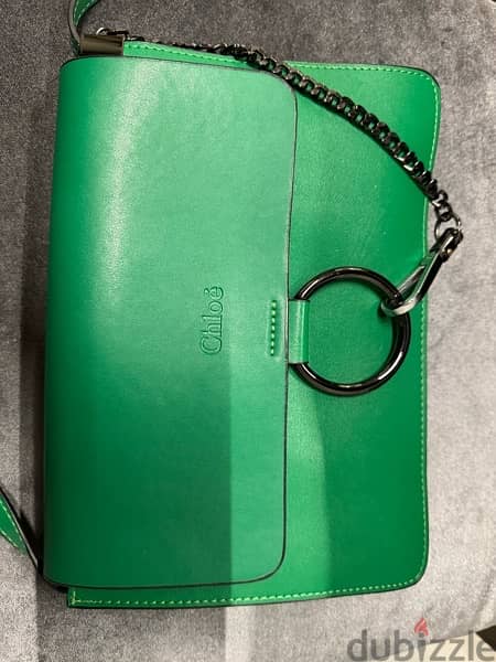 chloe wbag for women,  showlder bag green color 10