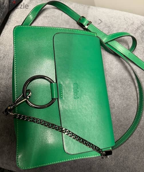 chloe wbag for women,  showlder bag green color 14