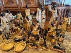 set african statues and sculptures for home (set contains 15)