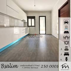 Bsalim | Brand New 170m² + 140m² Terrace | Great Surroundings | Catch