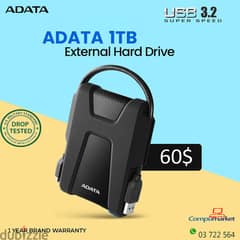 external anti-shock hard disk 1TB ADATA