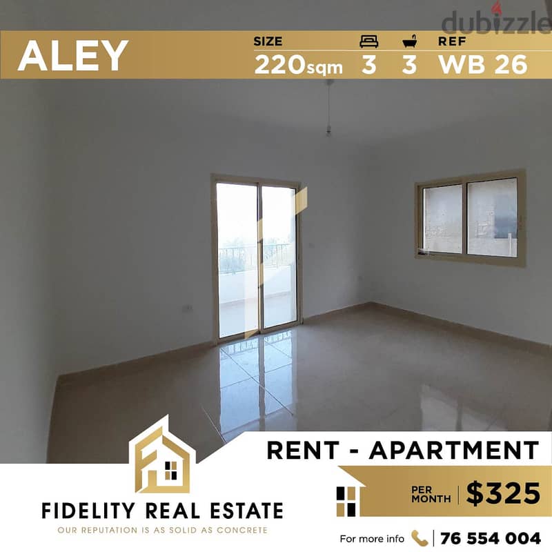 Apartment for rent in Aley WB26 0