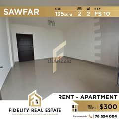 Apartment for rent in Sawfar FS10 0