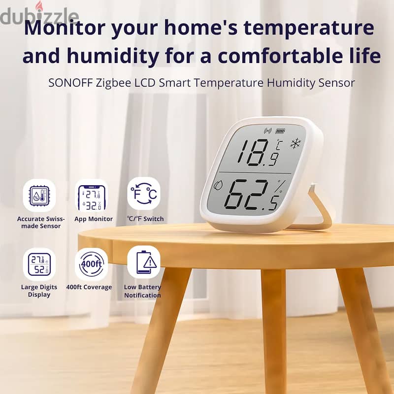 SONOFF Zigbee LCD Smart Temperature Humidity Sensor | SNZB-02D 8