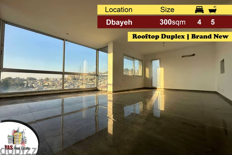 Dbayeh 300m2 | Duplex Rooftop | Prime Location | Brand new | MJ | 1