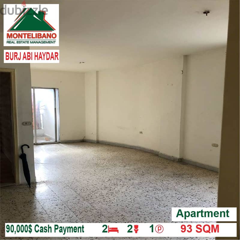 90,000$ Cash Payment!! Apartment for sale in Burj Abi Haydar!! 0