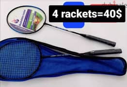 4 new badminton rackets for 40$