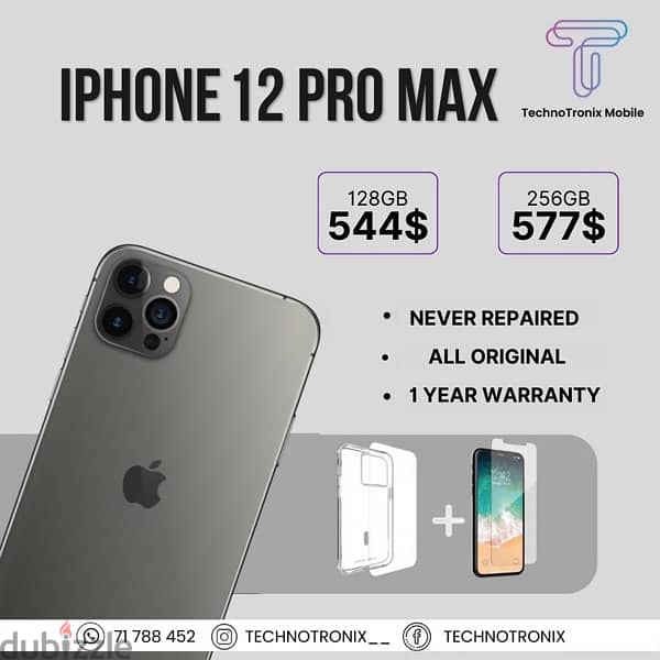 iPhone 12 Pro Max 128Gb & 256Gb Never Repaired All Original 0