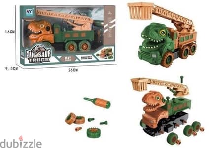 T-rex Car With Crane Basket DIY Puzzle