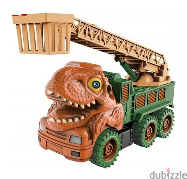 T-rex Car With Crane Basket DIY Puzzle 2