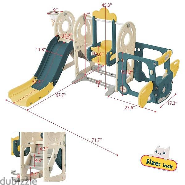 Kids Swing-N-Slide with Bus Play Structure 1