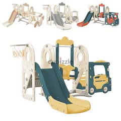 Kids Swing-N-Slide with Bus Play Structure