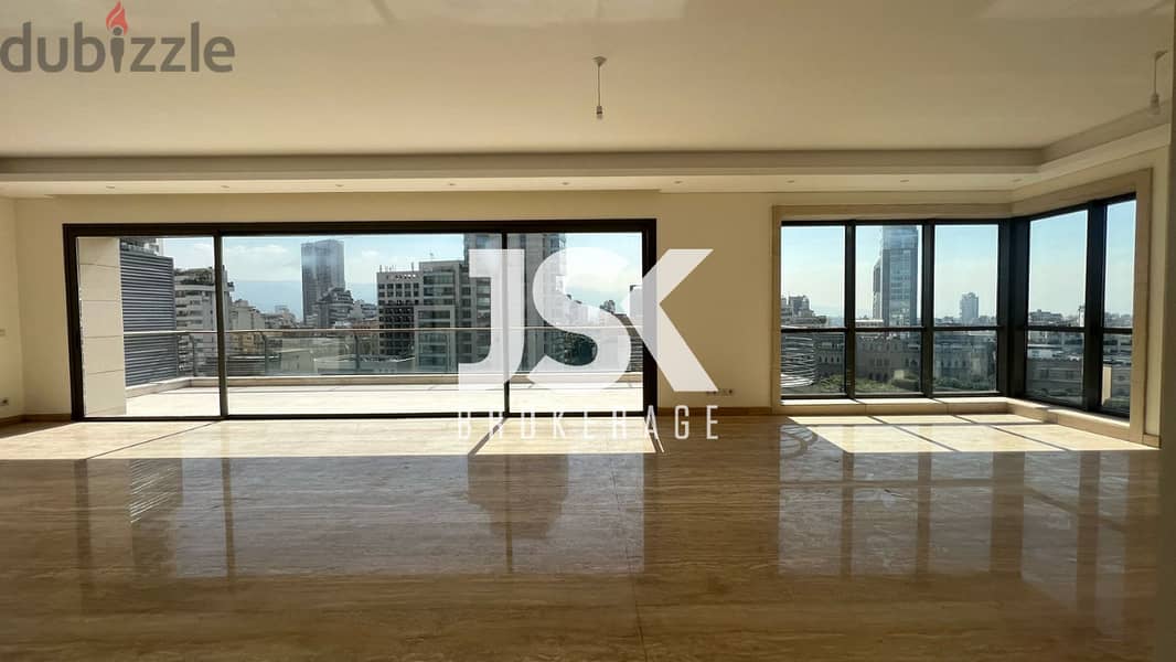 L14735-Apartment with Roof and Open City View for Sale in Achrafieh 0
