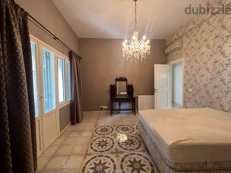 L14750-High Ceiling Vintage Apartment for Rent In Achrafieh 2