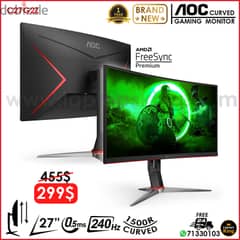 Curved Gaming Monitor AOC 27-INCH 240hz 0.5ms 1500r Curvature
