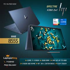 HP SPECTRE X360 i7 GEN-11 SERIES-H | IRIS XE GPU 3KPLUS 16-INCH LAPTOP 0