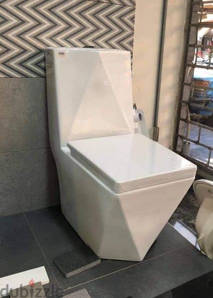 طقم حمام(مغسلة بعامود)bathroom toilet sets(sink and toilet seat) 4