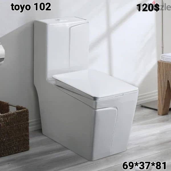 طقم حمام(مغسلة بعامود)bathroom toilet sets(sink and toilet seat) 5