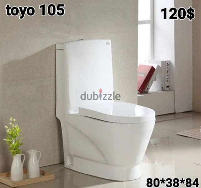 طقم حمام(مغسلة بعامود)bathroom toilet sets(sink and toilet seat) 8