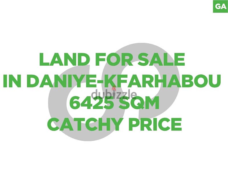 Land for sale in Daniye-Kfarhabou 6425sqm!الضانية-كفرحبو! REF#GA200002 0