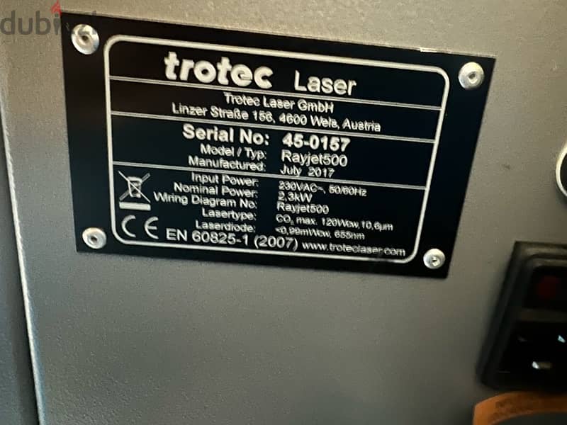 Laser Rayjet 500 machine For Sale 1