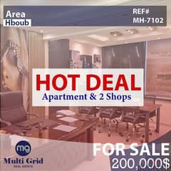 Hboub, HOT DEAL, Apartment & 2 Shops for Sale 0