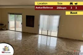 Awkar/Bellevue 250m2 | Rent | Sea View | One apartment per floor | PA