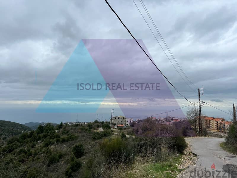 A 800 m2 land having an open mountain/sea view for sale in Ras osta 4